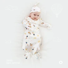 

Baby Sleeping Bag With Hat Cute Mermaid Design Spring Baby Sleepwear One-Piece Anti-Startle Swaddle Foldable Cuffs Protector