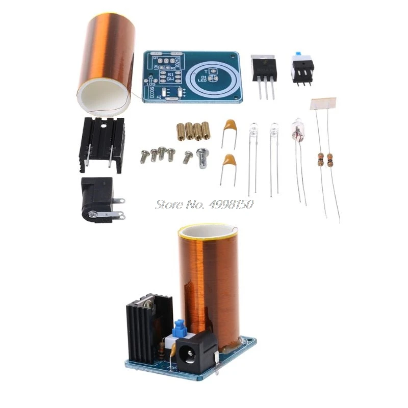 Youngy 9-12V BD243 Mini Tesla Coil Kit Electronics DIY Parts Wireless Transmission DIY Board Set 1 