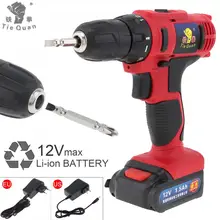 

AC 100 - 240V Cordless 12V Electric Drill / Screwdriver with 18 Gear Torque and Two-speed Adjust for Handling Screws / Punching
