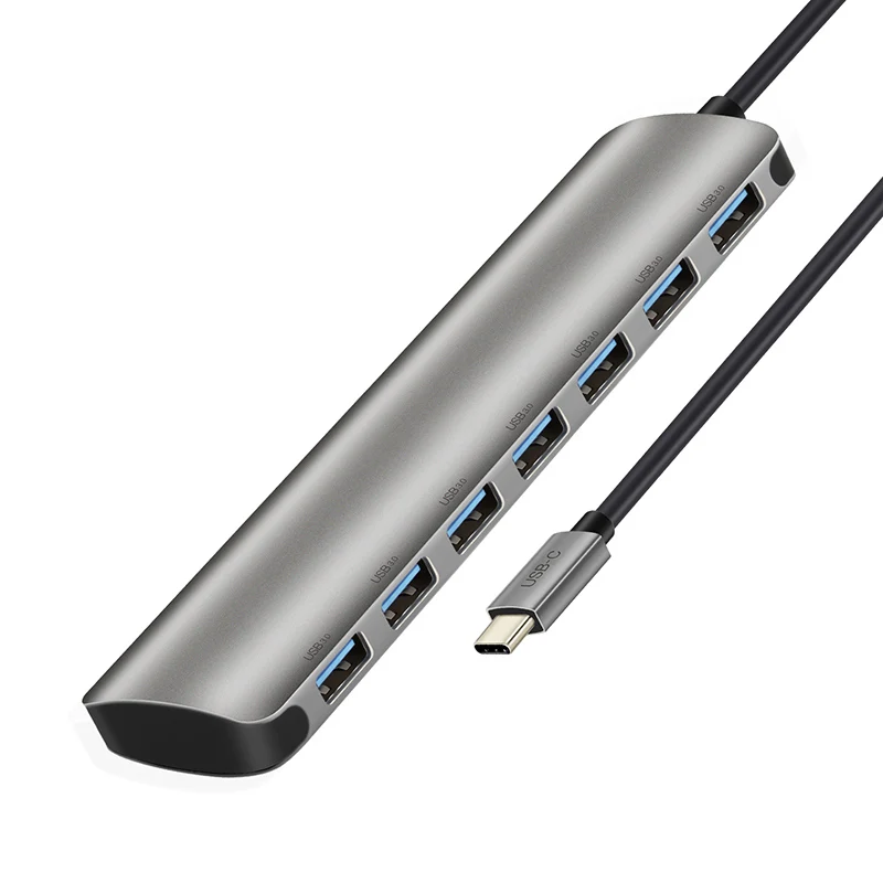 7in1 Кабельный концентратор USB Type C-usb 3,0 SD Micro SD кард-ридер адаптер 5 в 1 USB-C концентратор 3 USB порта для портативных ПК MacBook Pro C049 - Цвет: 7in1