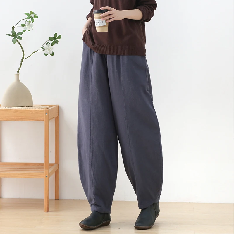 Winter Pants Women Padded Harem 2021 Pantalon Pour Femme Solid Trousers Korean Design Ladies Cotton Harajuku Loose Sweatpants
