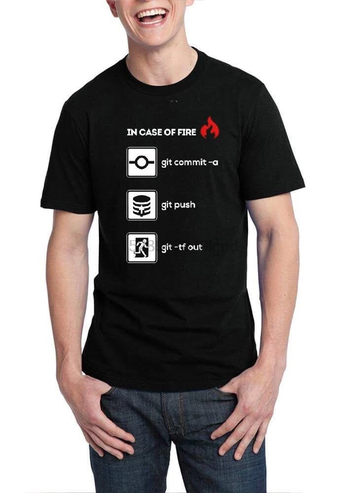 Черная футболка с чехлом огня Git | Женская одежда