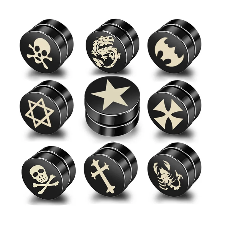 Men Women Ear Clip Earrings Clip Earrings Ear Clip Magnetic Earrings Ear Accessories Magnetic Clip-on Earrings No Pierced Non-piercing Earcuff Ear Clip Earrings Without Piercing Fashion pop punk jewelry