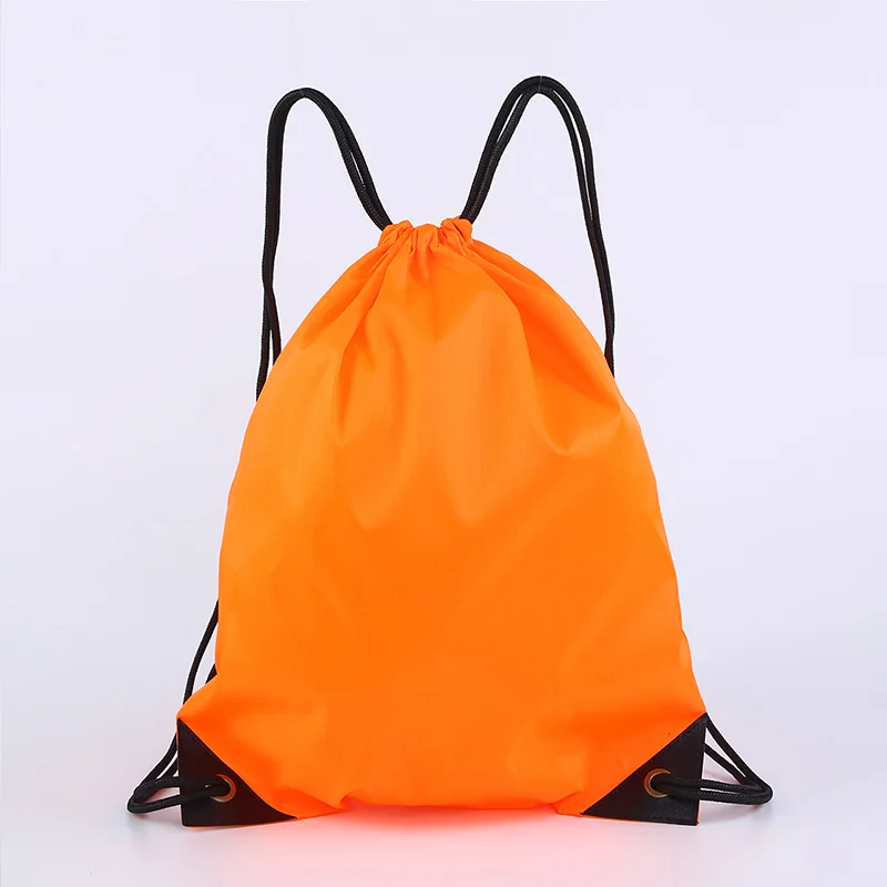 orange without logo 4 шт. спортивный рюкзак с принтом логотипа на заказ для детей, девочек и мальчиков, рекламные полиэфирные сумки на шнурке с логотипом на заказ - Цвет: orange without logo