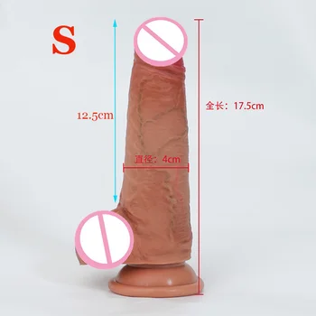 3 Model Simulation Dildo Realistic Sliding Foreskin G spot Clitoris Stimulate Penis Soft Dildo Huge Dick Sex Toys For Women Gay 3