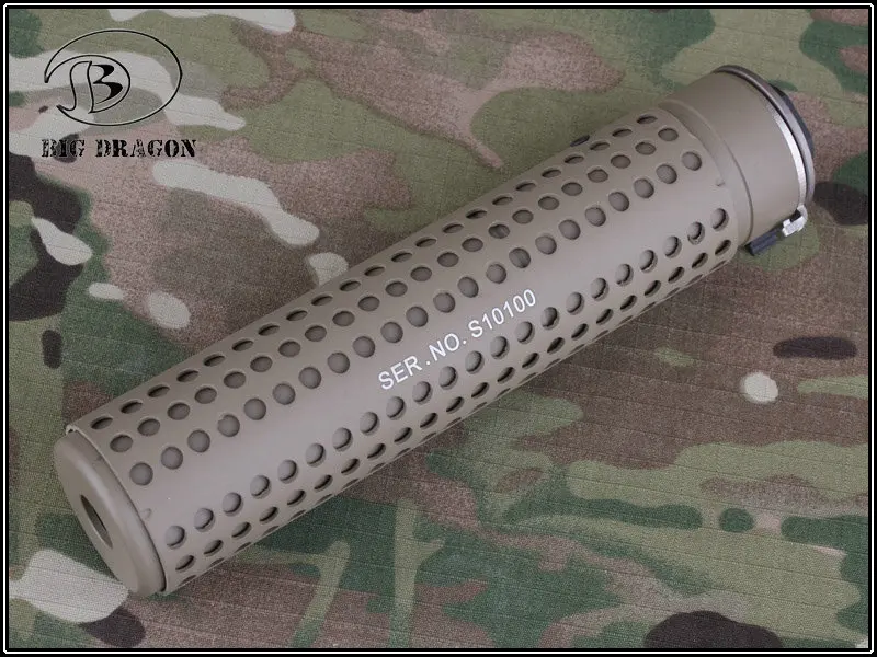 Большой дракон KAC стиль QD глушитель с QD Flash Hider 14 мм ccw