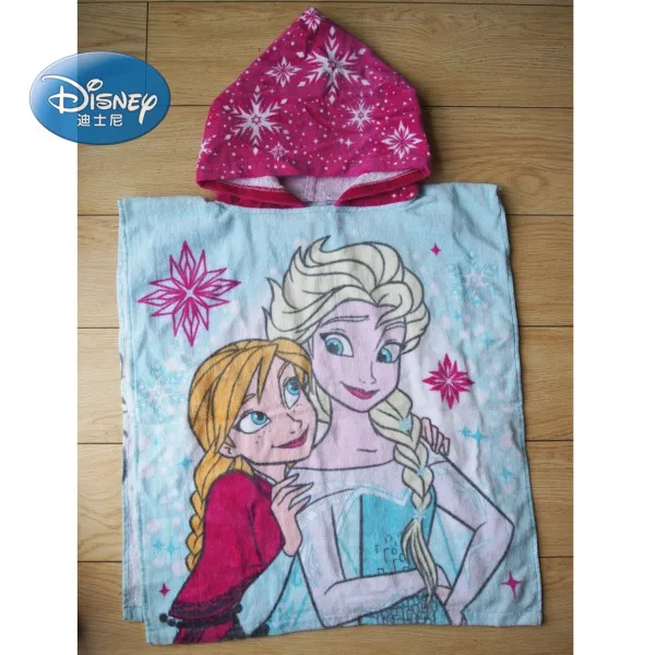 frozen esla anna Розовое милое банное полотенце с Минни Маус для маленьких девочек 0-3 лет, пляжное полотенце с капюшоном, летнее купальное полотенце-накидка - Цвет: frozen esla anna