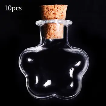 

5Pcs Mini Empty Glass Wishing Message Bottle with Cork Stoppers DIY Necklace