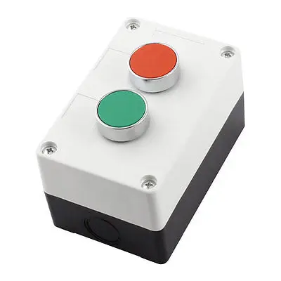 

Red Green Button NO NC Contact Momentary Action Push Button Station