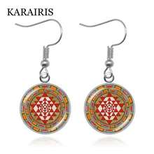 Karairis модные священные геометрические серьги подвески с кристаллами