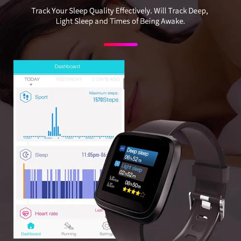 ABKT-H108, Bluetooth, браслет, g-сенсор, для женщин, физиологический, сердечный ритм, кровяное давление, монитор, шагомер, фитнес-трекер, Смарт-часы