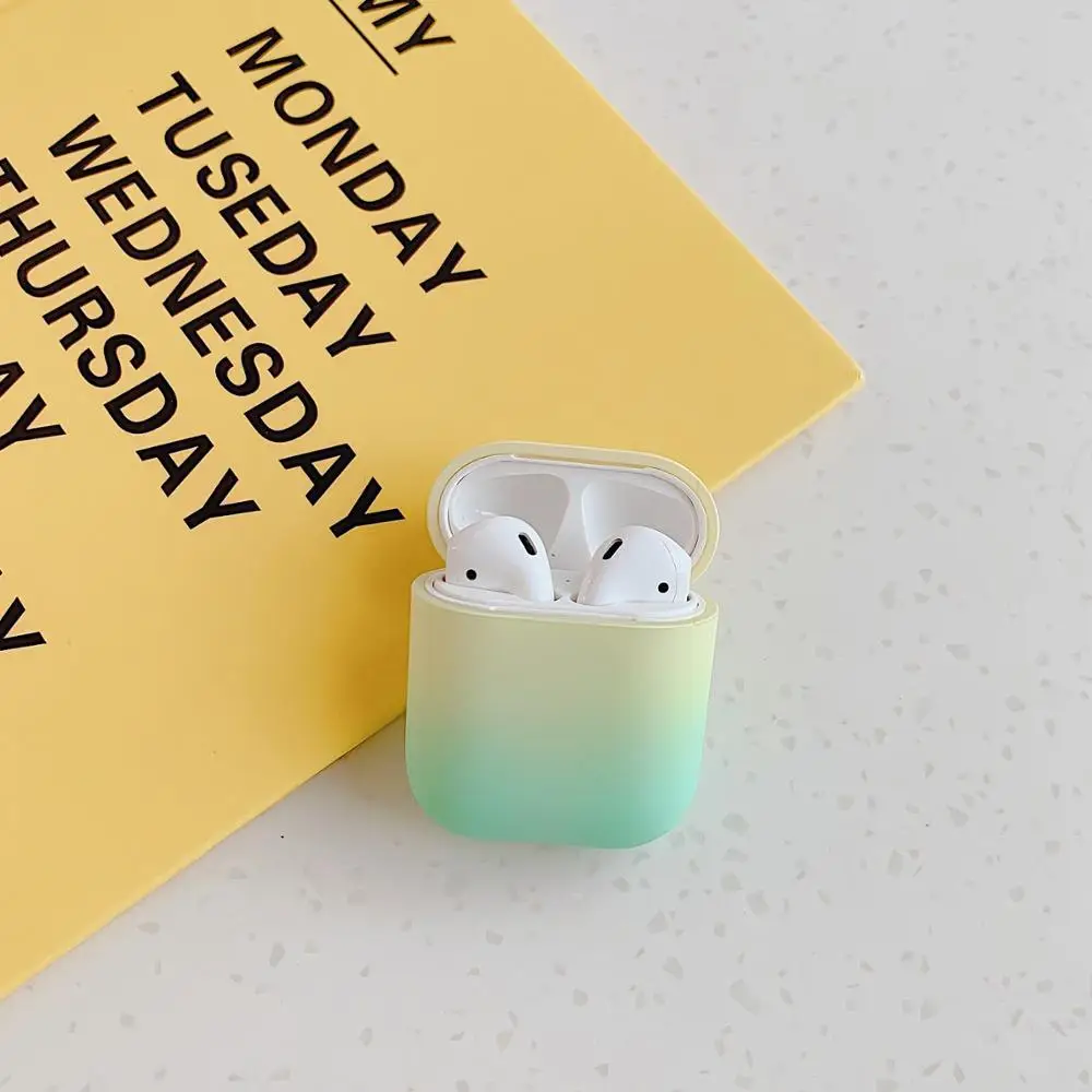 

Colorful Case for Airpods 1 2 TPU Cover Wireless Earphone Headphone Gradient Color Accessories Protective Protection Cute