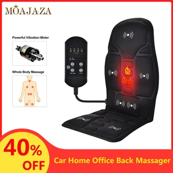 

Electric Back Massager For A Chair Portable Heating Vibrating Body Massge Chair Cushion Car Home Office Lumbar Neck Pain Relief