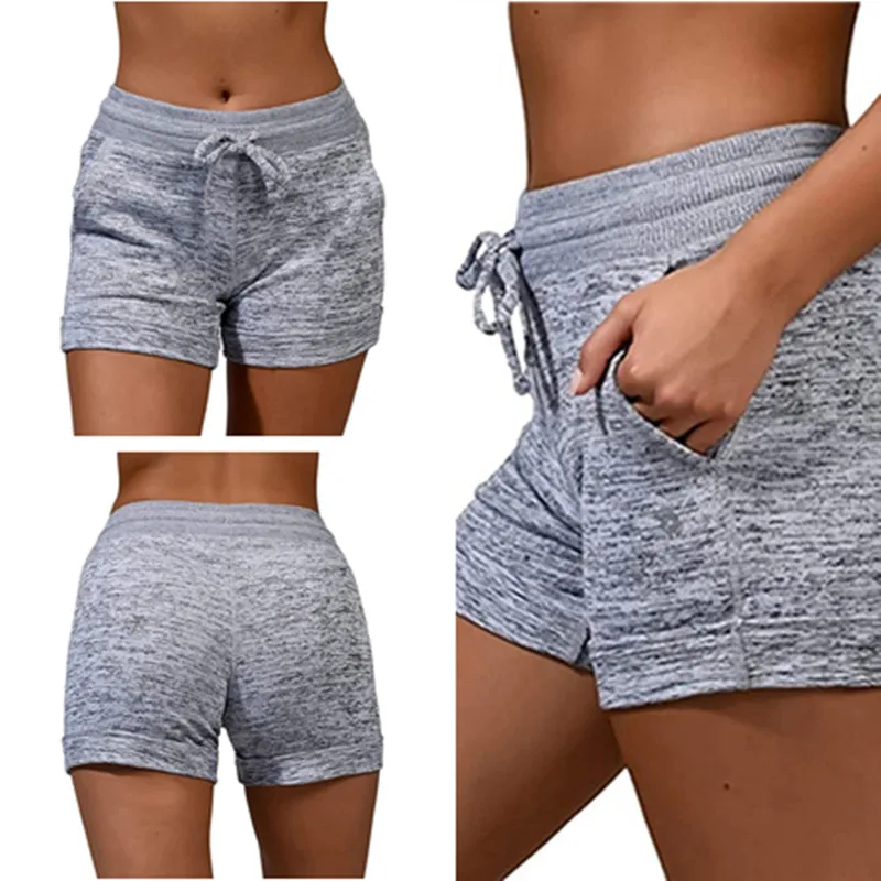 Vadim Women Casual Shorts Summer Sports Runnnig Shorts Lace-up Run Bike ...