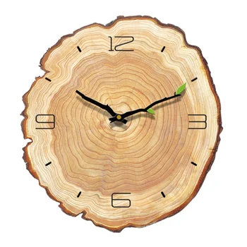 

Solid Wooden Wall Clock Cafe Office Home Decor Silent design Art Large Wall Clock Gift Decoration Gh02