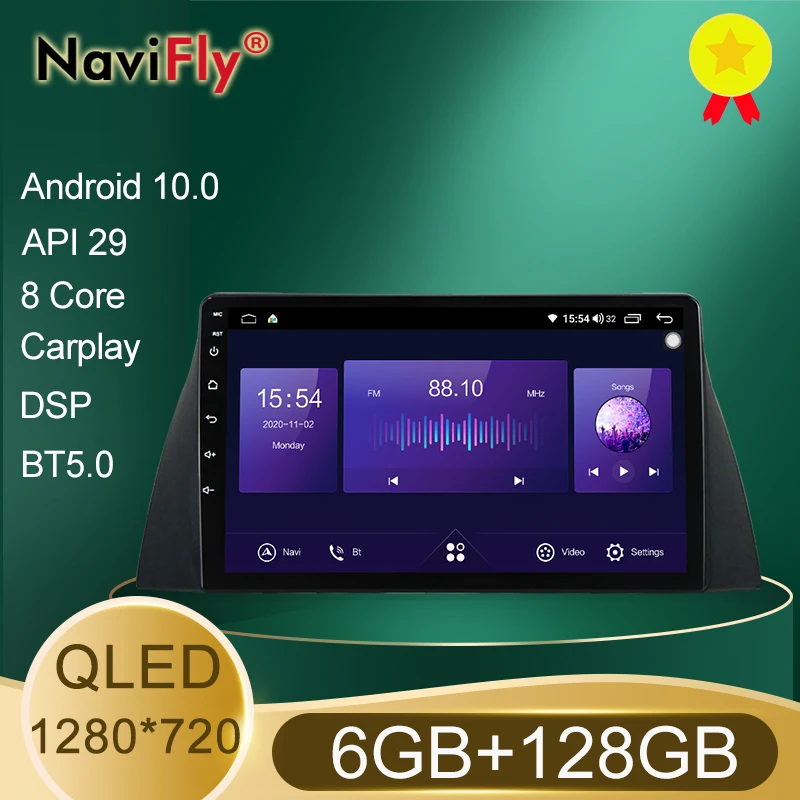 NaviFly 7862 QLED экран 1280*720 Android 10 0 для Chery Tiggo T11 2005-2013 автомобильное радио