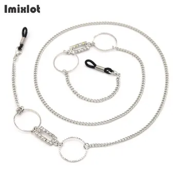 

Chic Rhinestone Geometric Circle Eyeglass Chain Metal Sunglasses Cords Fashion Glasses Holder Strap Lanyards Eyewear Necklace