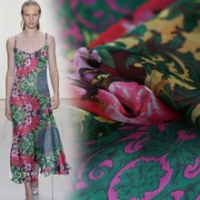 3 метра летний Легковесный Элегантный принт настоящая шелковая ткань, шифон тутового шелка снег сделать прядение одежда подкладка для платья