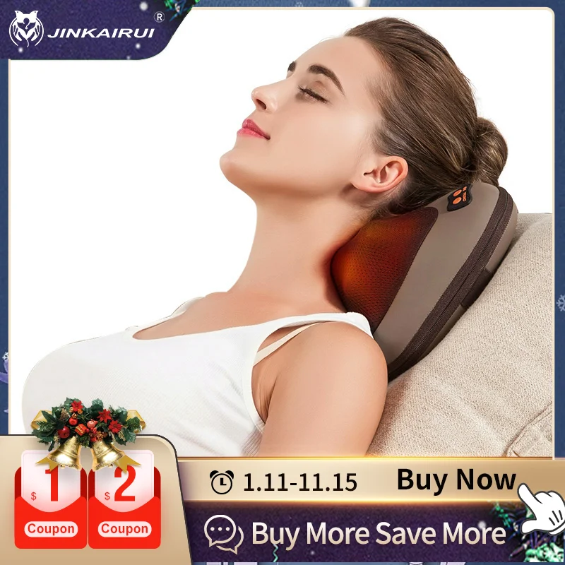 Вибрирующая подушка для разминания Инфракрасный Шиацу Электрический массажер