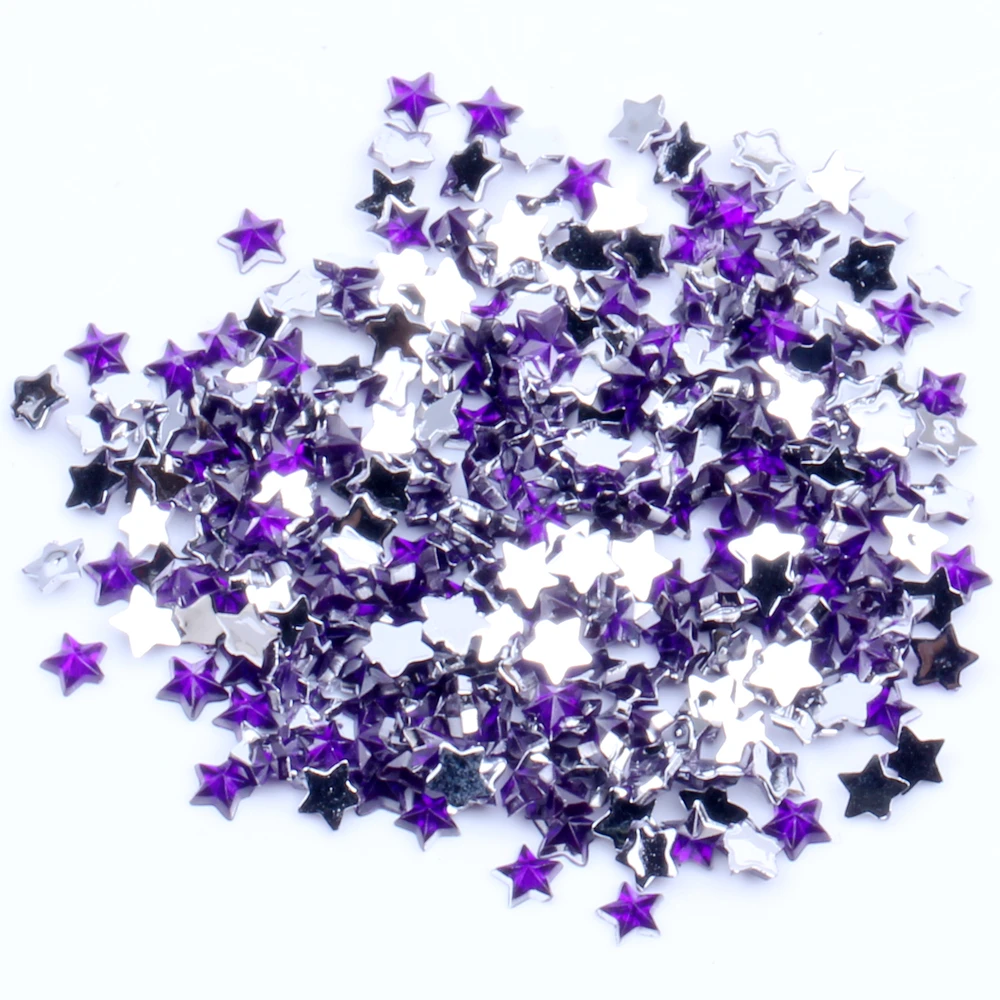 06 violet 3 мм, 40 г, 10000 шт, акриловые стразы с пентаграммой, для мобильного телефона, ПК, для автомобиля, сделай сам, наклейки, хрустальные бусины, для рукоделия, украшения - Цвет: 06 violet