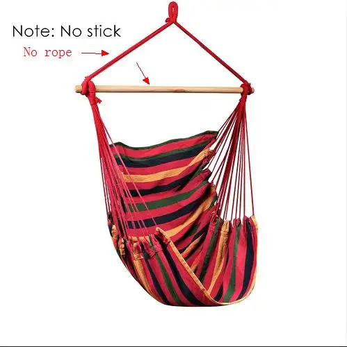 no stick and rope Подвесное кресло, гамак, переносное, для путешествий, кемпинга, дома, спальни, качели, кровать, ленивый стул, складной сад,, без палочек - Цвет: no stick and rope