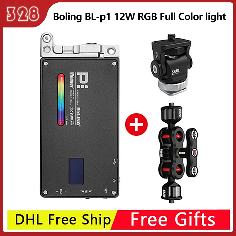 Карманный Болинг RGB светодиодный видео светильник 12W светодиоидная лампа с