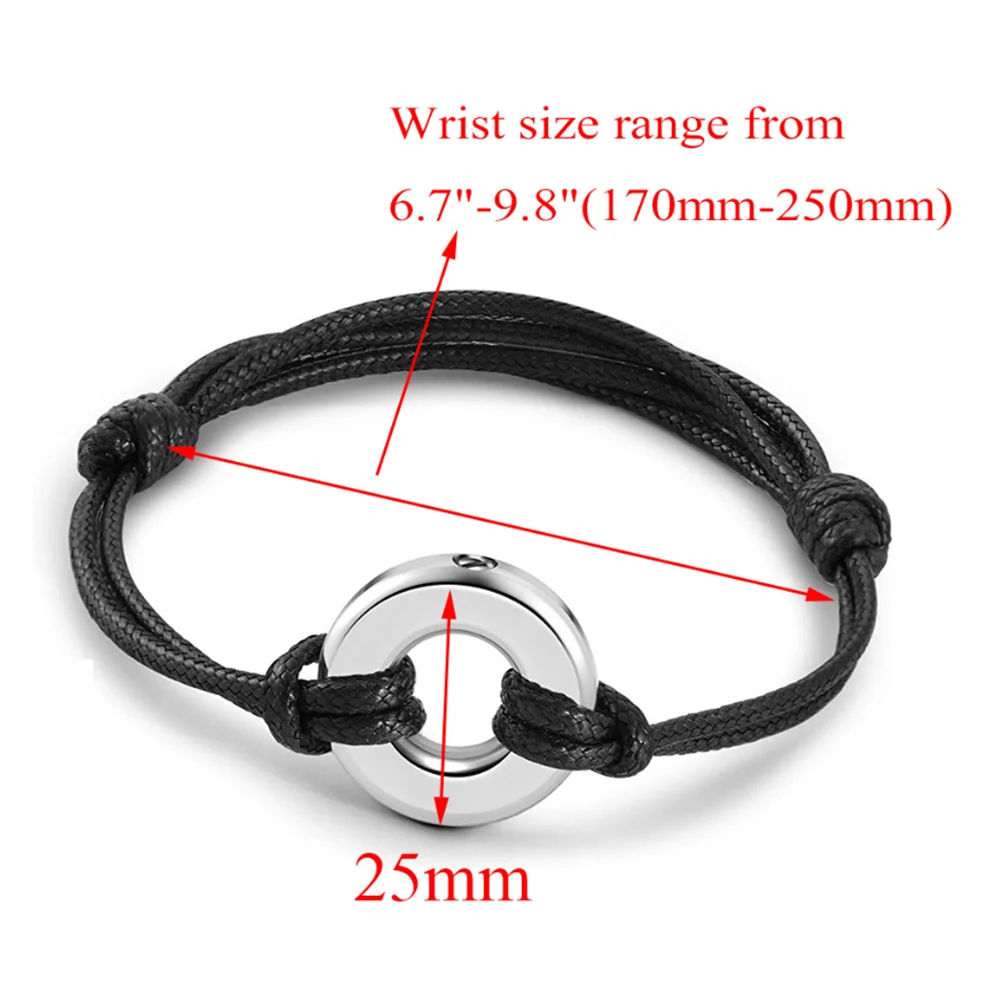 Dropship Custom Cremation Urns Bracelet for Ashes Memorial Bracelets for Ashes Circle of Life Eternity Jewelry 3