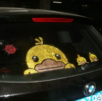 

LEFT SIDE Cute Cartoon DIY Car Sticker Crystal Diamond Stickers Personalized Body Stickers Can Be Posted Anywhere