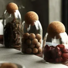 Стеклянные банки прозрачная банка для хранения пробковая пробка бутылка конфеты стеклянные бутылочки контейнеры Герметичный чай кофе контейнер для хранения WJ122010