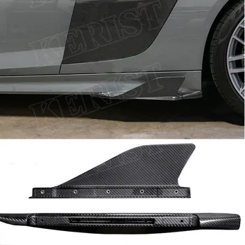 

r8 Carbon Spoiler Side Skirt for audi R8 v8 v10 Wing Lip Sticker car styling 2-Door 2017-up