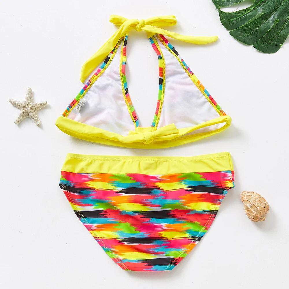 Girls swimsuit 5~16Y Girls Swimsuit Two pieces Girls swimwear Ruffle style Kids Bikini set Teenager Swimming suit for Kid girls-ST271MIX