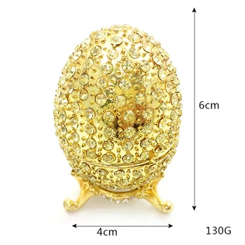 

Enamel Egg Shape Jewelry Trinket Box Storage Holder Craft Wedding Favor