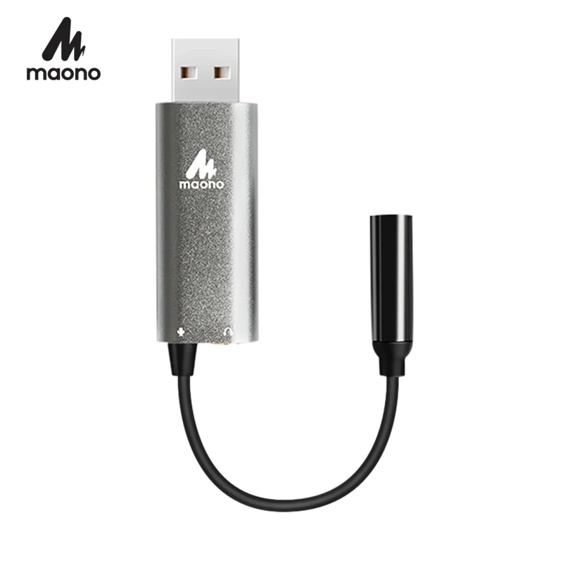 MAONO AU AD304 звуковая карта с интерфейсом USB адаптер для наушников микрофоном
