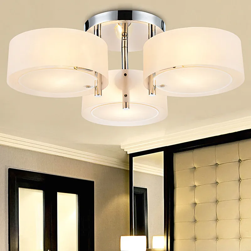 Modern Circle Acrylic Glass Ceiling Lamp Home Decor for Living Room Kitchen Lustrous Lights Fixtures Led Light | Лампы и освещение