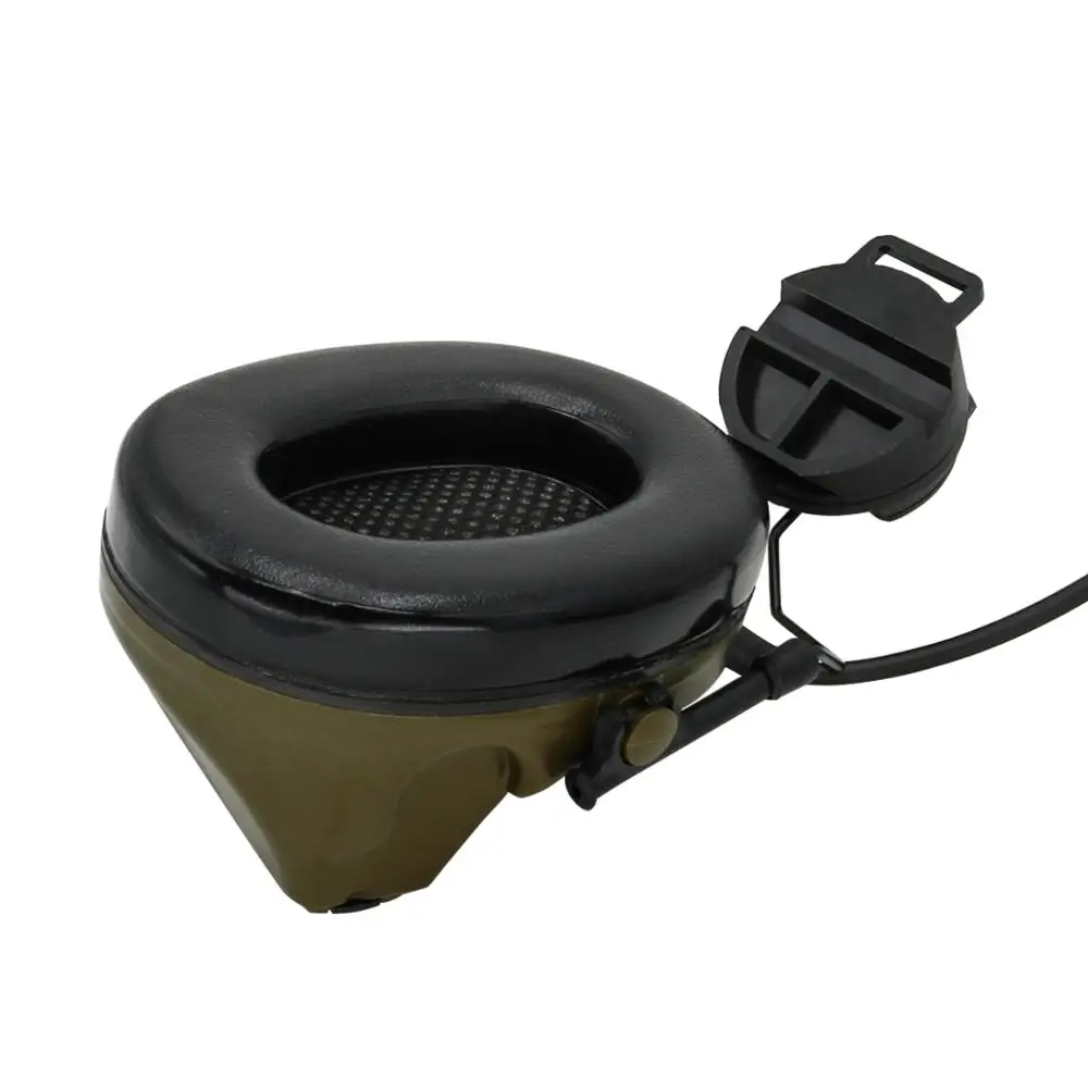 COMTAC II Helmet Bracket Version Headphones Pickup Noise Reduction Hearing Protection Tactical Headset FG +U94 kenwood 2 pin ptt