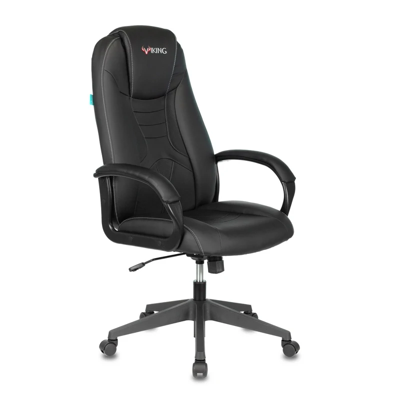 Кресло игровое БЮРОКРАТ VIKING 8N на колесиках искусственная кожа черный (viking