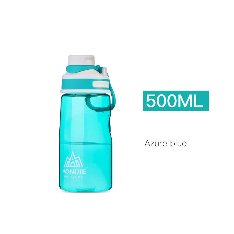 Azure Blue 500ml Aonije Спортивная Герметичная Бутылка портативная чашка чайник BPA бесплатно для езды на велосипеде фитнес-зал SD32 500 мл 700 мл - Цвет: Azure Blue 500ml