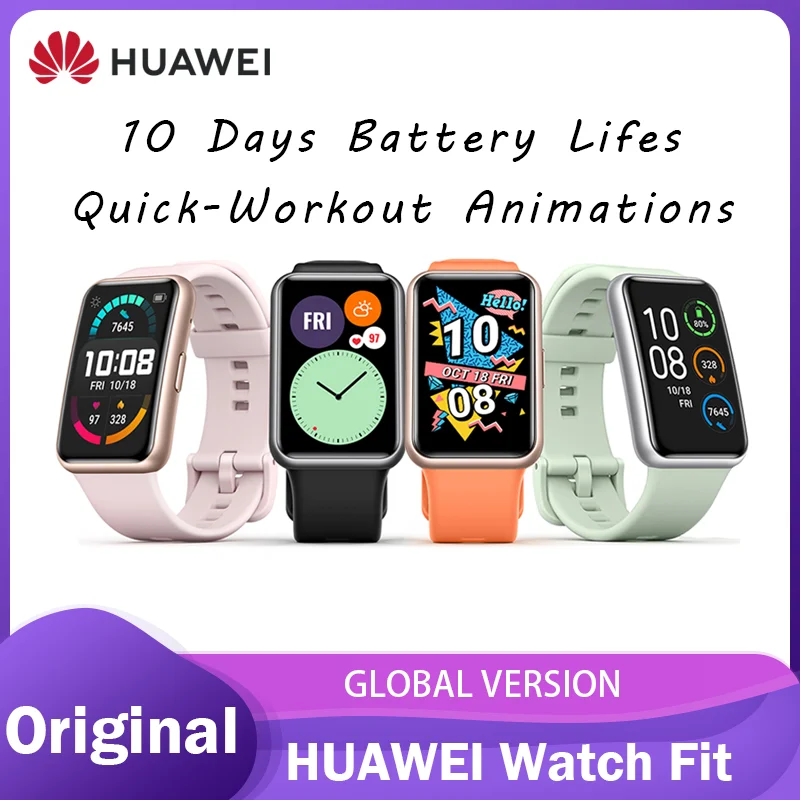 Nouvelle arrivée Version mondiale HUAWEI montre ajustement SmartWatch Animations d