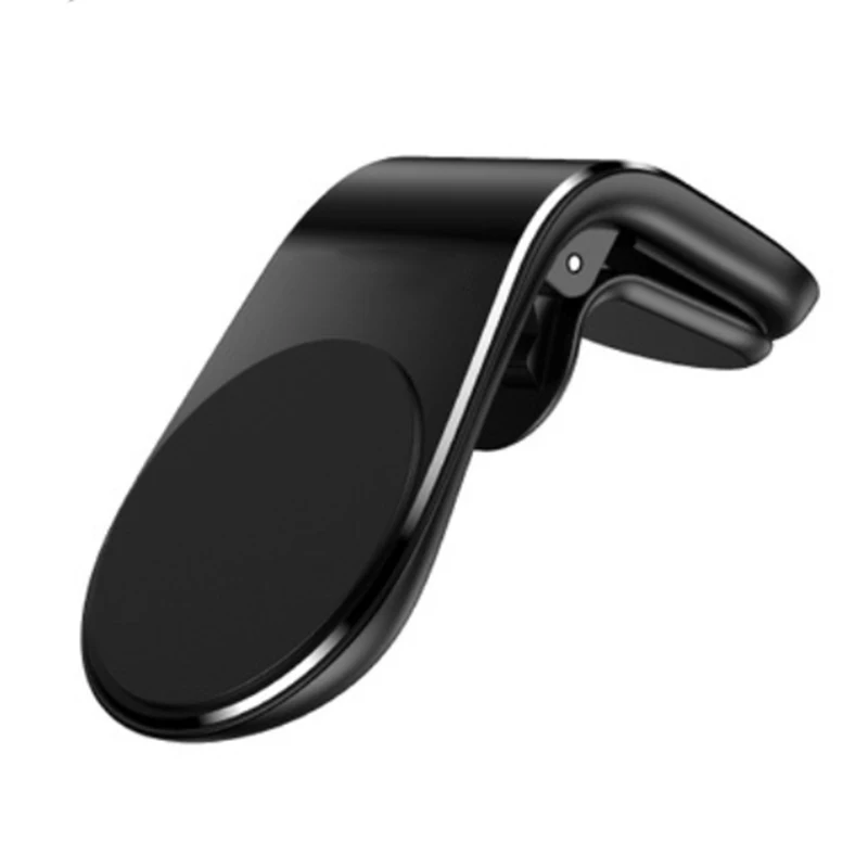 

L Shape Metal Magnetic Car Telephone Holder Air Vent Mount Stand Mobile Cell Phone Support For iPhone 6s 7 X Samsung S9 Xiaomi