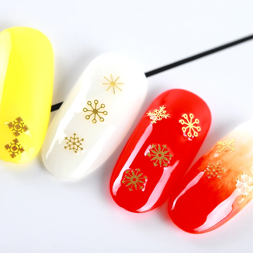COSCELIA, 1 коробка, золотые блестки для ногтей, снежные хлопья, смешанные дизайнерские украшения для ногтей, стразы для рукоделия