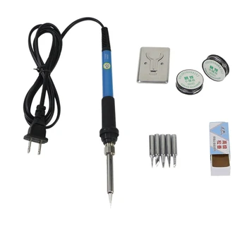 

60W110V Thermostat Electric Soldering Iron Set Soldering Station Hot Pencil Repair Tool Soldering Iron Set US Plug