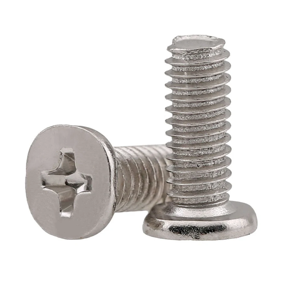 Tornillos De Cabeza Plana Con Ranura En Cruz De Acero Inoxidable 304