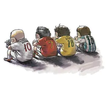 

New Cartoon Car Sticker Car-styling Decoration Football Player Pattern Sticker Waterproof Decals Auto Accessories Drop Shipping