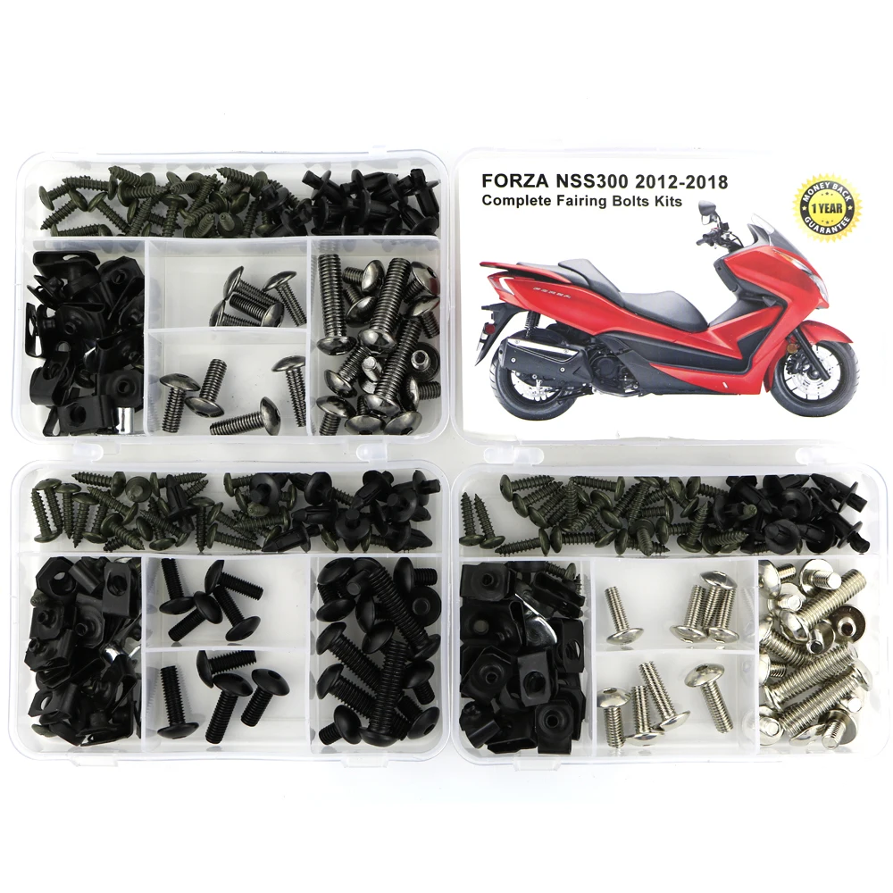 Fit For Honda Forza NSS300 2012- Complete Full Fairing Bolts kit Clips Speed Nuts Bodywork Screws Cowling Bolts Steel