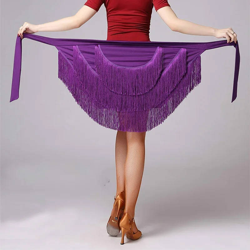 Latin Dance Skirt For Women Fringe Tassel Hip Scarf Latin Dancing Skirt Wrap Ballroom Competition Practice Dress dance dress,dance skirt
