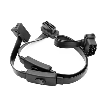 

Hot Sale 30CM 50CM for Flat+Thin As Noodle OBD 2 OBDII OBD2 16Pin Male to Female ELM327 Diagnostic Extension Cable Connector