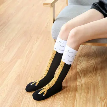 

Hirigin 3D Funny Chicken Paw Women Stocking Thigh High Cartoon Animal Cute Winter Autumn Thin Toe Feet Ladies Creative Stockings
