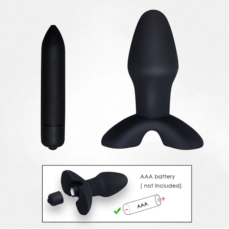 abay Vibrator Anal Plug Sex Toys for Men/ Women Black Medical Silicone Butt Products Adult | Красота и здоровье