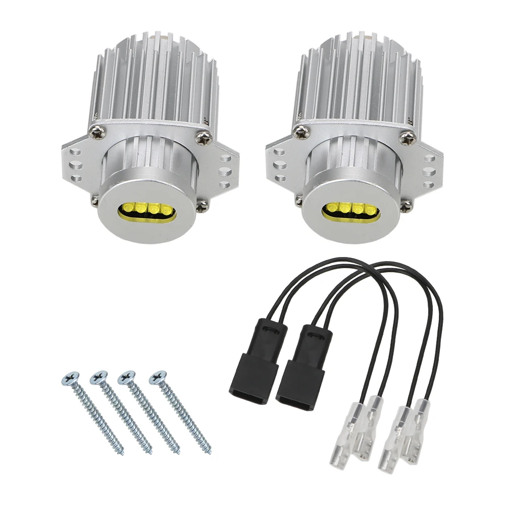 LED 엔젤 아이즈 마커 조명, BMW E90 3 시리즈 325i 328i 330i 용, 화이트 헤드 라이트, 80W 자동 교체, 2 개/세트