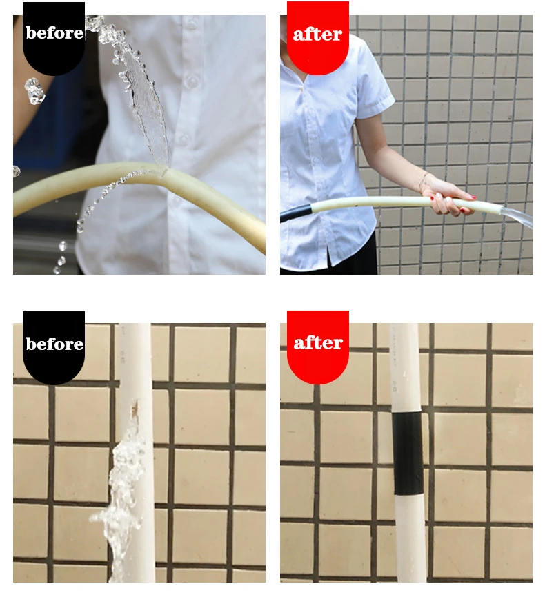 Stoppen Sie Lecks, versiegelt Silikonkautschuk, selbstfixiert, starke Viskosität, Maskierung von Wasserleitungen, Reparaturband, wasserfestes Klebeband – Detail 3